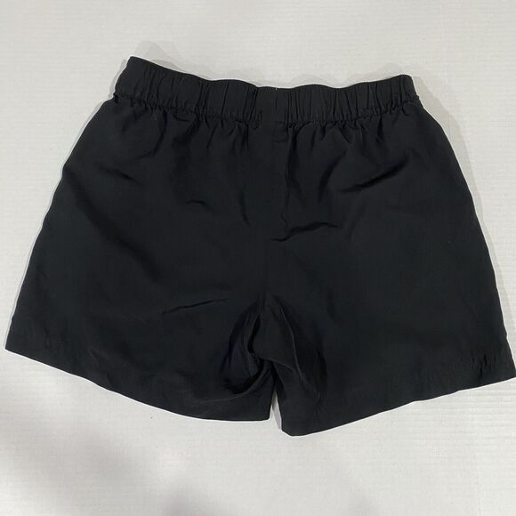 DANSKIN Black Poly Shorts Size Small White Stripes Activewear Running - Picture 3 of 7